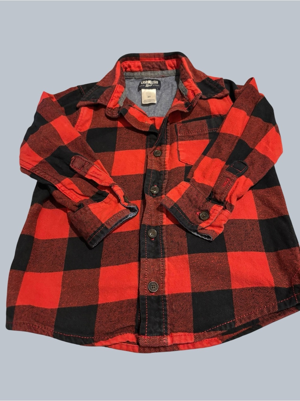 OshKosh B'gosh Red & Black Buffalo Plaid Button-Down Shirt